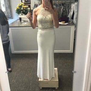 White Dave and Johnny prom dress